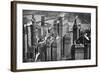Looking Towards Brooklyn over the Skyscrapers of Broadway, New York City, USA, C1930S-Aerofilms-Framed Giclee Print