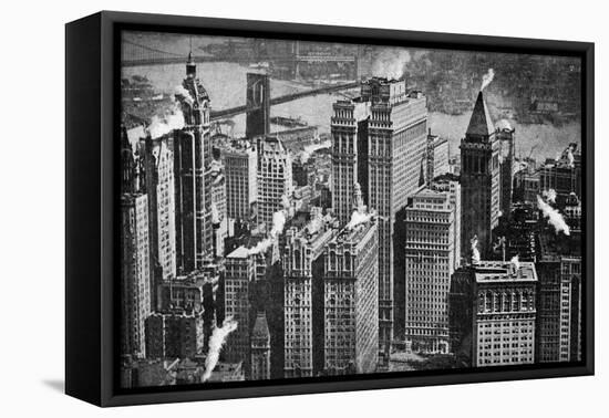 Looking Towards Brooklyn over the Skyscrapers of Broadway, New York City, USA, C1930S-Aerofilms-Framed Stretched Canvas