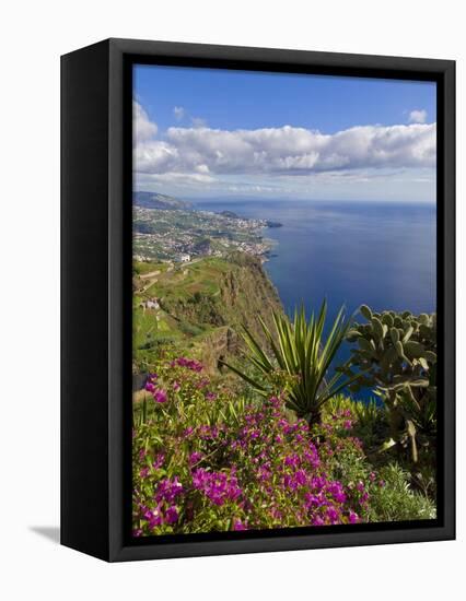 Looking Towards Funchal From Cabo Girao, One of the World's Highest Sea Cliffs, Portugal-Neale Clarke-Framed Stretched Canvas