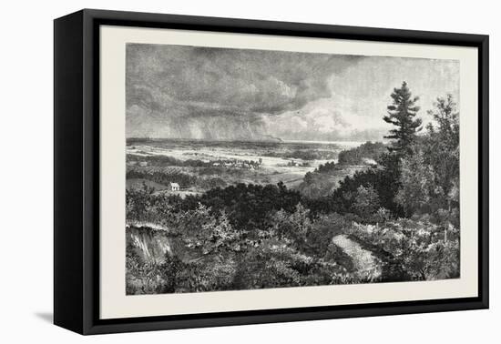 Looking Towards Lake Ontario, from Heights Near Queenston, Canada, Nineteenth Century-null-Framed Stretched Canvas