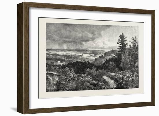 Looking Towards Lake Ontario, from Heights Near Queenston, Canada, Nineteenth Century-null-Framed Giclee Print