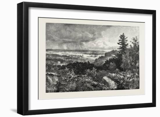 Looking Towards Lake Ontario, from Heights Near Queenston, Canada, Nineteenth Century-null-Framed Giclee Print