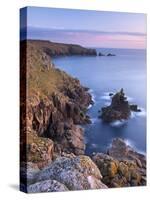 Looking Towards Land's End from the Cliffs Above Sennen, Cornwall, England. Spring-Adam Burton-Stretched Canvas