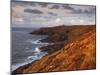 Looking Towards Pendeen Lighthouse and Watch on the Cornish Coastline, Cornwall, England, UK-Julian Elliott-Mounted Photographic Print