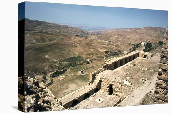 Looking Towards the Dead Sea from the Castle of Kerak, Jordan-Vivienne Sharp-Stretched Canvas