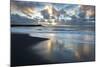 Looking Towards the North Atlantic at Sunrise from the Black Volcanic Sand Beach at Vik I Myrdal-Lee Frost-Mounted Photographic Print