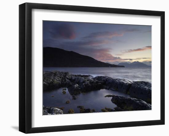 Looking Towards the Scottish Mainland from Loch na Dal, Isle of Skye, Scotland-Jon Gibbs-Framed Photographic Print