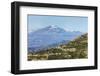 Looking Towards Trupiano and the Smoking 3350M High Volcano of Mount Etna During an Active Phase-Rob Francis-Framed Photographic Print