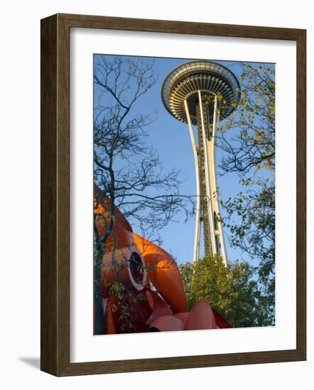 Looking up at the Space Needle, Seattle, Washington, USA-Janis Miglavs-Framed Photographic Print