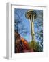 Looking up at the Space Needle, Seattle, Washington, USA-Janis Miglavs-Framed Photographic Print