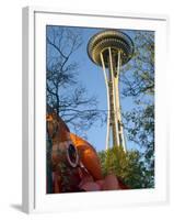 Looking up at the Space Needle, Seattle, Washington, USA-Janis Miglavs-Framed Photographic Print