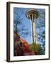 Looking up at the Space Needle, Seattle, Washington, USA-Janis Miglavs-Framed Photographic Print