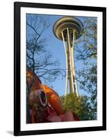 Looking up at the Space Needle, Seattle, Washington, USA-Janis Miglavs-Framed Photographic Print