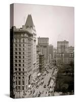Looking Up Broadway from City Hall, New York-null-Stretched Canvas
