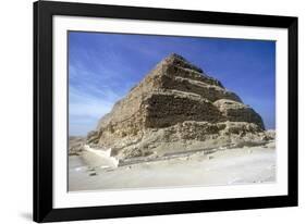 Looking Up from the Foot of Step Pyramid of King Djoser (Zozer), Saqqara, Egypt, C2600 Bc-Imhotep-Framed Photographic Print