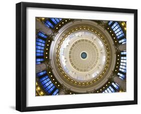 Looking Up from the Rotunda at the Dome of the Idaho State Capitol Building, Boise, Idaho, Usa-David R. Frazier-Framed Photographic Print