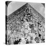 Looking Up the Northeast Corner of the Great Pyramid, Egypt, 1905-Underwood & Underwood-Stretched Canvas