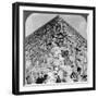 Looking Up the Northeast Corner of the Great Pyramid, Egypt, 1905-Underwood & Underwood-Framed Photographic Print