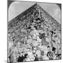 Looking Up the Northeast Corner of the Great Pyramid, Egypt, 1905-Underwood & Underwood-Mounted Photographic Print