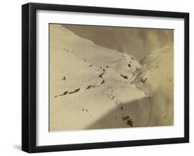 Looking Up The Summit Of White Pass,-E.A. Hegg-Framed Art Print