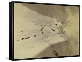 Looking Up The Summit Of White Pass,-E.A. Hegg-Framed Stretched Canvas