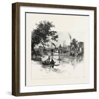 Looking Up the Thames, Chatham, Canada, Canada, Nineteenth Century-null-Framed Giclee Print