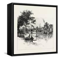 Looking Up the Thames, Chatham, Canada, Canada, Nineteenth Century-null-Framed Stretched Canvas