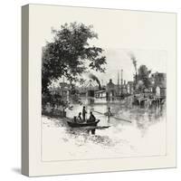Looking Up the Thames, Chatham, Canada, Canada, Nineteenth Century-null-Stretched Canvas
