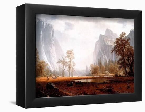 Looking Up the Yosemite Valley-Albert Bierstadt-Framed Mini Poster