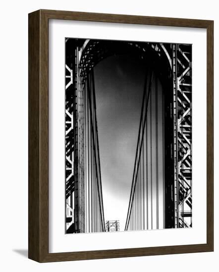 Looking up to Tower on the George Washington Bridge-Margaret Bourke-White-Framed Premium Photographic Print