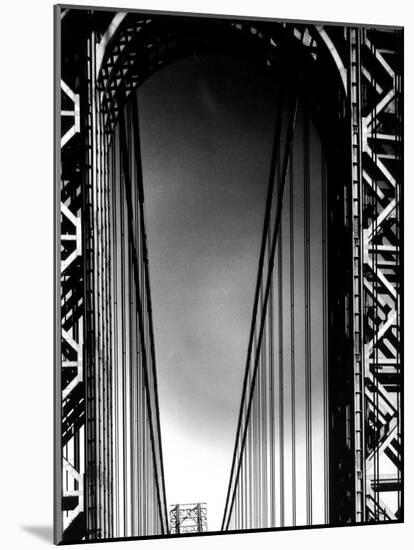 Looking up to Tower on the George Washington Bridge-Margaret Bourke-White-Mounted Photographic Print