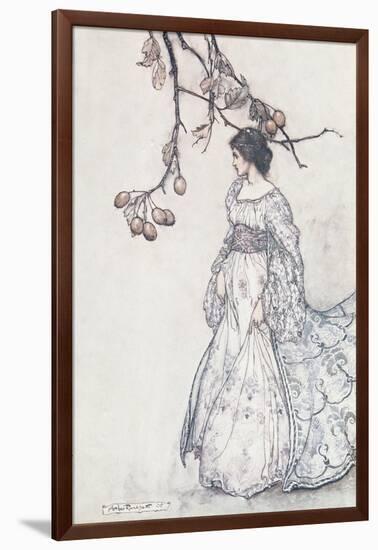 "Looking Very Undancey Indeed", from 'Peter Pan in Kensington Gardens' by J.M. Barrie, 1906-Arthur Rackham-Framed Giclee Print