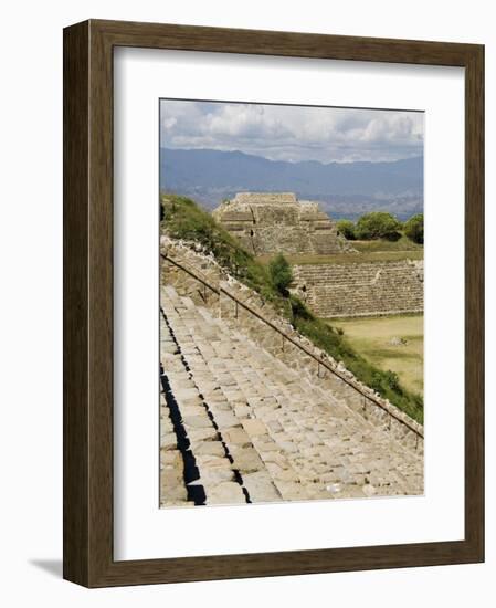 Looking West in the Ancient Zapotec City of Monte Alban, Near Oaxaca City, Oaxaca, Mexico-Robert Harding-Framed Photographic Print