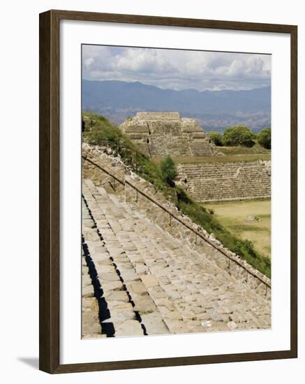 Looking West in the Ancient Zapotec City of Monte Alban, Near Oaxaca City, Oaxaca, Mexico-Robert Harding-Framed Photographic Print