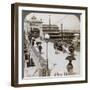 Looking West over the Kamo River (Kamogaw) at Shijo Bridge, Kyoto, Japan, 1904-Underwood & Underwood-Framed Photographic Print