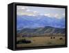 Looking West Towards the Rocky Mountains from Big Timber, Sweet Grass County, Montana, USA-Robert Francis-Framed Stretched Canvas