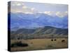 Looking West Towards the Rocky Mountains from Big Timber, Sweet Grass County, Montana, USA-Robert Francis-Stretched Canvas