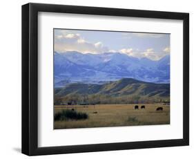 Looking West Towards the Rocky Mountains from Big Timber, Sweet Grass County, Montana, USA-Robert Francis-Framed Photographic Print