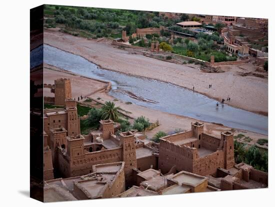 Lookink Down on the Kasbah, Ait-Benhaddou, UNESCO World Heritage Site, Morocco, North Africa, Afric-Simon Montgomery-Stretched Canvas