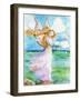 Lookout Angel on the Shore-sylvia pimental-Framed Art Print