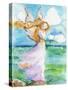 Lookout Angel on the Shore-sylvia pimental-Stretched Canvas