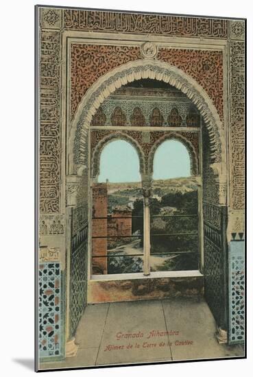 Lookout from the Prisoners Tower, Alhambra, Granada, Spain-null-Mounted Art Print