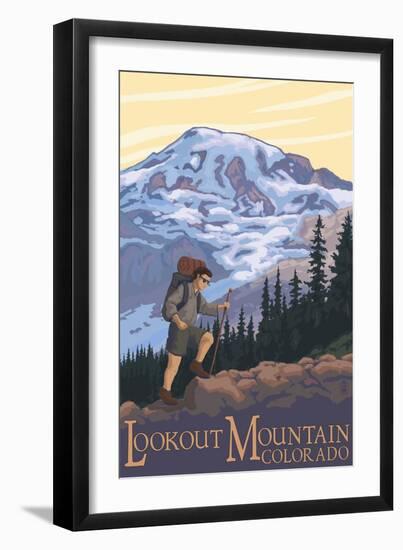Lookout Mountain, Colorado - Hiking Scene-Lantern Press-Framed Art Print