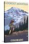 Lookout Mountain, Colorado - Mountain Hiker-Lantern Press-Stretched Canvas