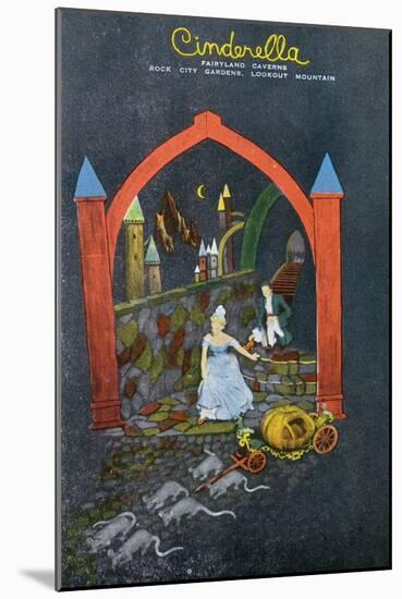Lookout Mountain, Tennessee - Fairyland Caverns, Interior View of Cinderella Running from Prince-Lantern Press-Mounted Art Print