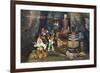 Lookout Mountain, Tennessee - Fairyland Caverns, Interior View of Gnomes at a Moonshine Still-Lantern Press-Framed Art Print