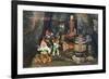 Lookout Mountain, Tennessee - Fairyland Caverns, Interior View of Gnomes at a Moonshine Still-Lantern Press-Framed Premium Giclee Print