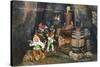 Lookout Mountain, Tennessee - Fairyland Caverns, Interior View of Gnomes at a Moonshine Still-Lantern Press-Stretched Canvas