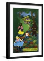 Lookout Mountain, Tennessee - Fairyland Caverns, Interior View of Goldilocks and the 3 Bears-Lantern Press-Framed Art Print