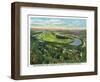 Lookout Mountain, Tennessee - Moccasin Bend, Lookout Battlefield View from Mt-Lantern Press-Framed Art Print